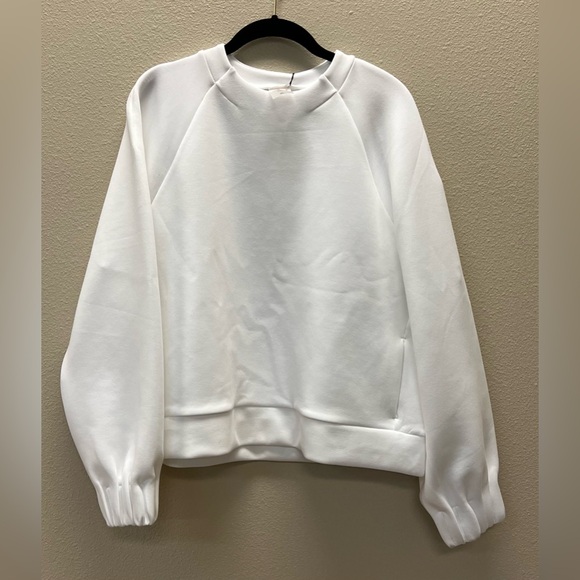 Calia Tops - Calia XL NEW With Tags Soft scuba Golf Crew - Pure White Small Dirt Spots shown